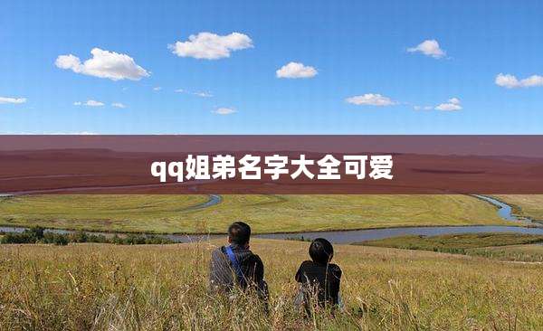 qq姐弟名字大全可爱