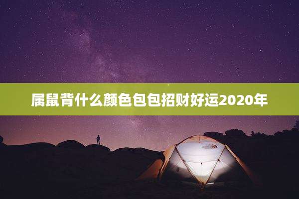 属鼠背什么颜色包包招财好运2020年