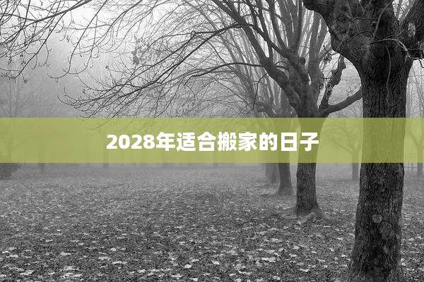 2028年适合搬家的日子