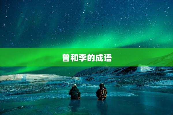 曾和李的成语