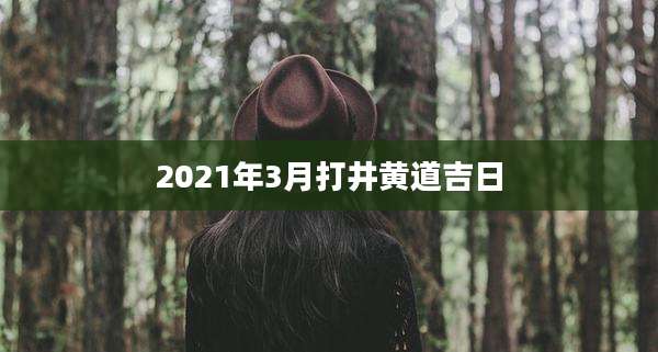 2021年3月打井黄道吉日