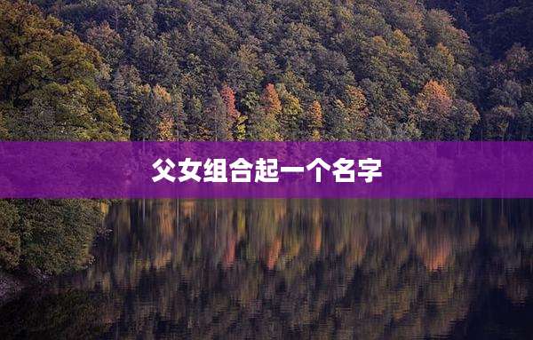 父女组合起一个名字