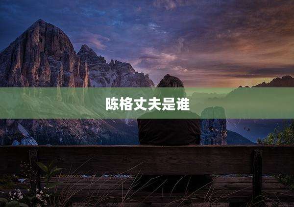 陈格丈夫是谁