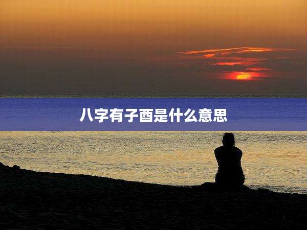 八字有子酉是什么意思