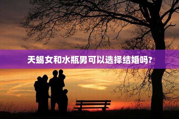 天蝎女和水瓶男可以选择结婚吗?