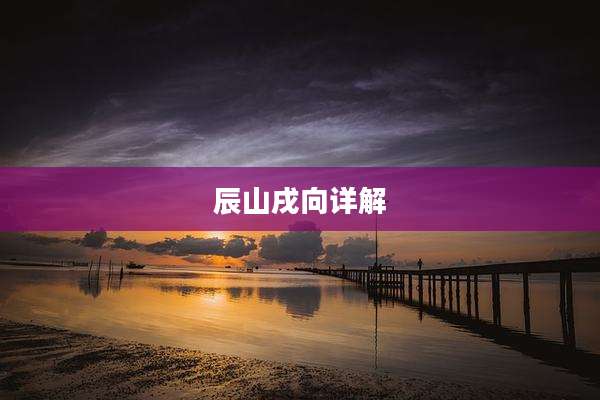 辰山戌向详解