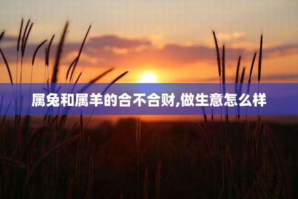 属兔和属羊的合不合财,做生意怎么样