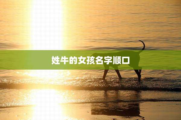 姓牛的女孩名字顺口
