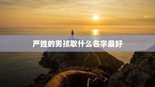 严姓的男孩取什么名字最好