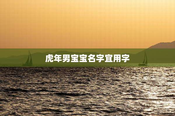 虎年男宝宝名字宜用字