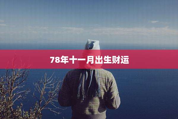 78年十一月出生财运