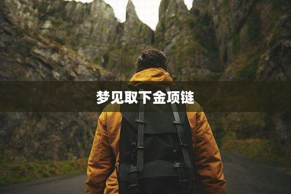 梦见取下金项链