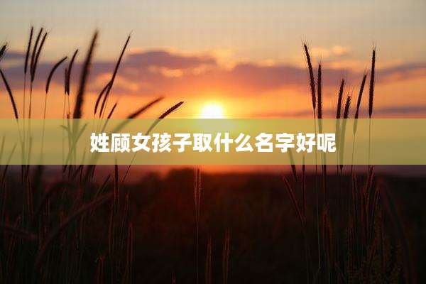 姓顾女孩子取什么名字好呢