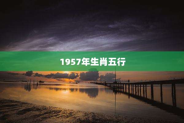 1957年生肖五行