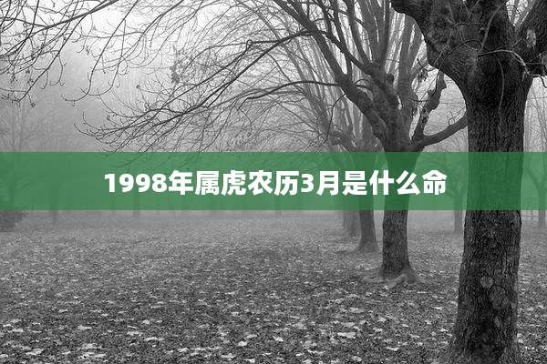1998年属虎农历3月是什么命