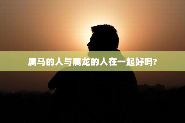 属马的人与属龙的人在一起好吗?