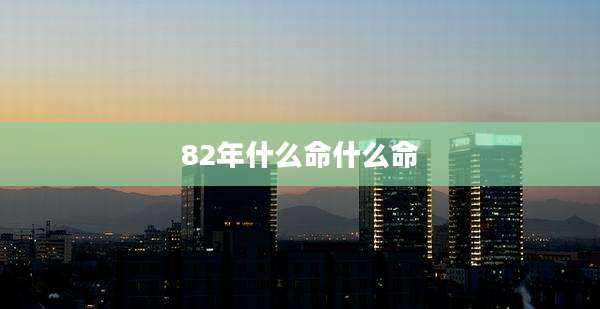 82年什么命什么命