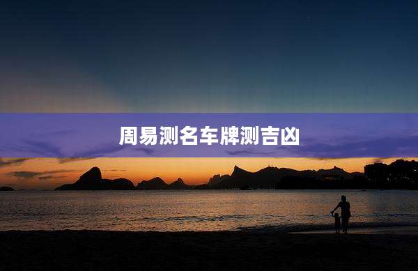 周易测名车牌测吉凶