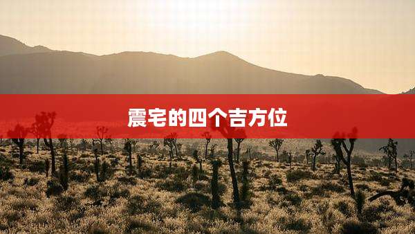 震宅的四个吉方位