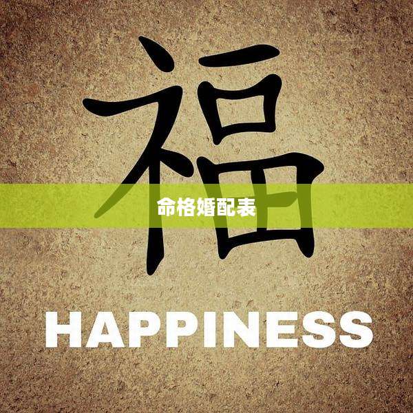 命格婚配表