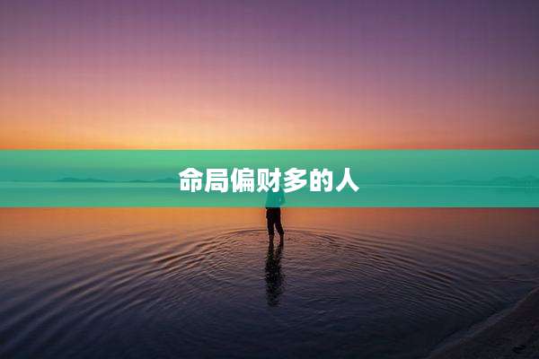 命局偏财多的人