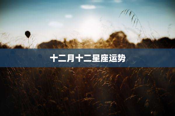 十二月十二星座运势