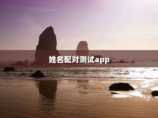 姓名配对测试app