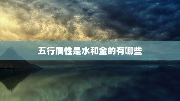 五行属性是水和金的有哪些