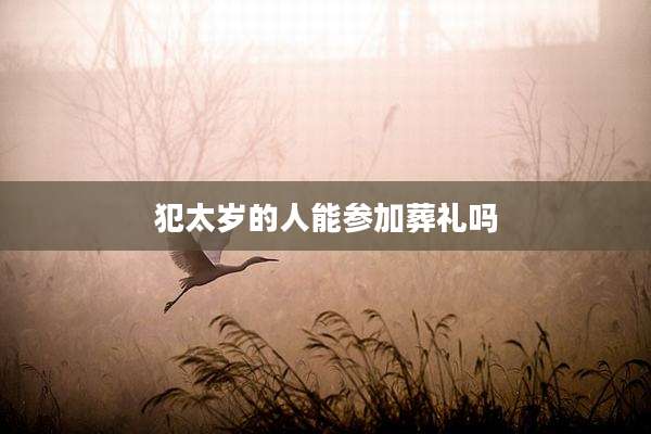 犯太岁的人能参加葬礼吗