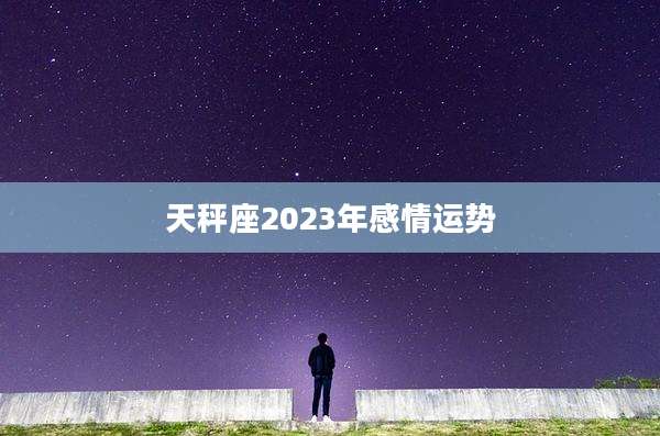 天秤座2023年感情运势