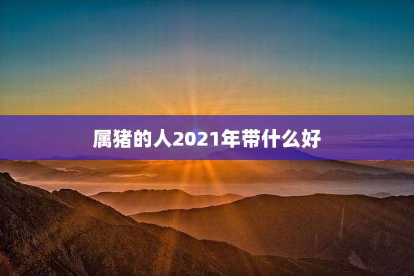 属猪的人2021年带什么好