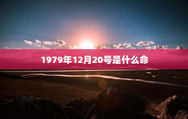 1979年12月20号是什么命