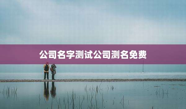 公司名字测试公司测名免费