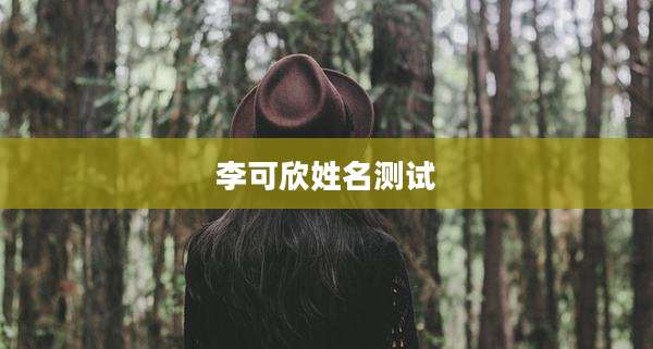 李可欣姓名测试