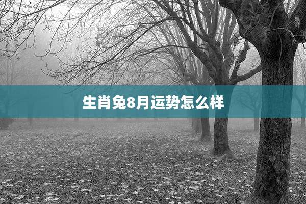生肖兔8月运势怎么样