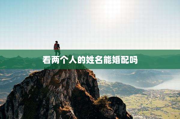 看两个人的姓名能婚配吗