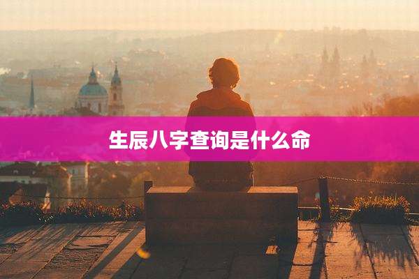 生辰八字查询是什么命