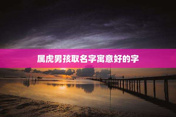 属虎男孩取名字寓意好的字