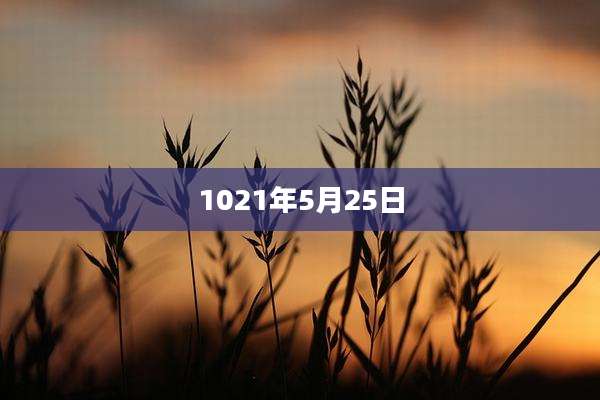 1021年5月25日