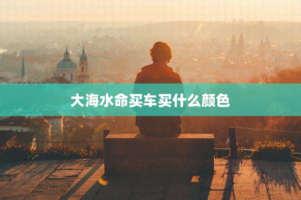 大海水命买车买什么颜色