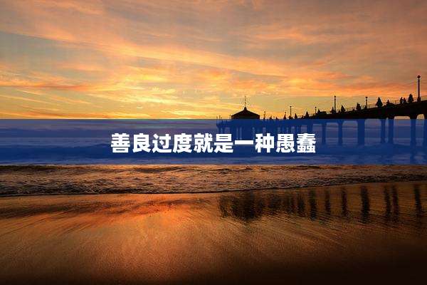 善良过度就是一种愚蠢