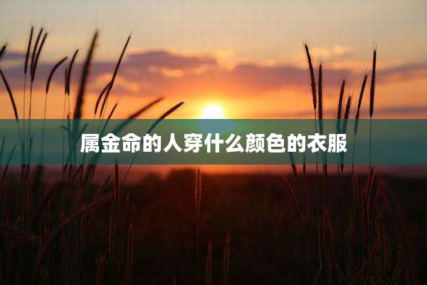 属金命的人穿什么颜色的衣服