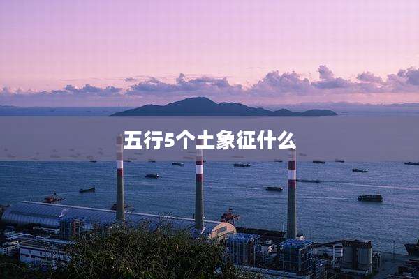 五行5个土象征什么