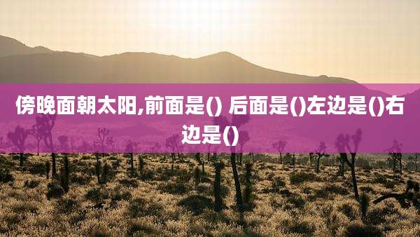 傍晚面朝太阳,前面是() 后面是()左边是()右边是()