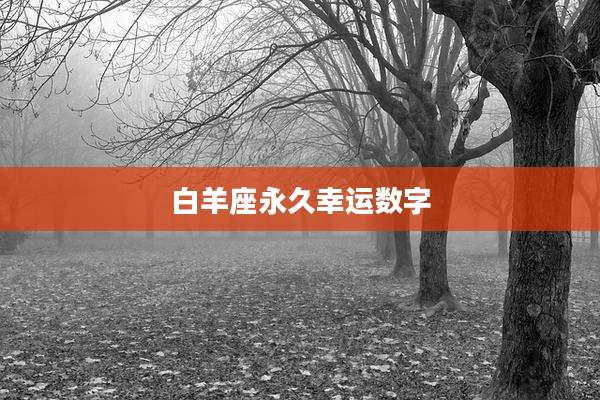 白羊座永久幸运数字