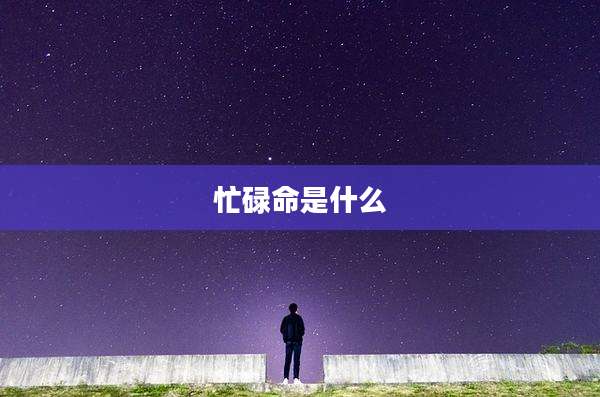 忙碌命是什么