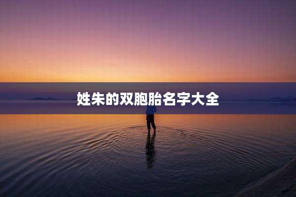 姓朱的双胞胎名字大全
