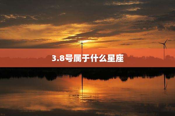 3.8号属于什么星座