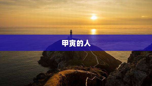甲寅的人