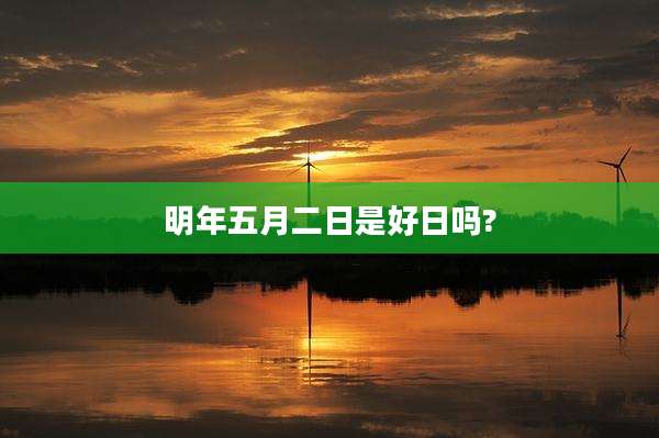 明年五月二日是好日吗?